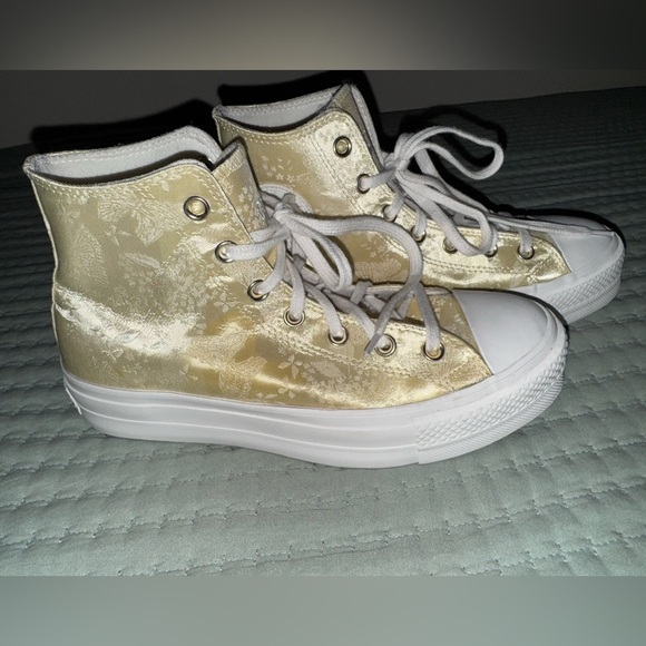 Converse Chuck Taylor All Star Lift Converse Platform Golden Butterfly Sz 9 VGUC - Picture 3 of 16